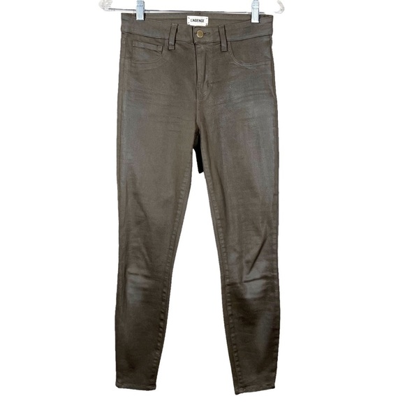 L’AGENCE Margot High Rise Skinny Chestnut Costed Jeans Size 26 Stretch - Picture 1 of 9